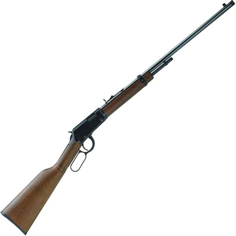 With a 24 long barrel this rifle is ready to slug it out with varmints way out there. . Henry threaded barrel 22